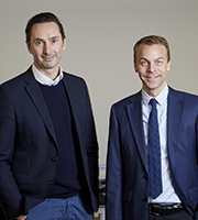Portrætter af obligationschef Anders Ellegaard og aktiechef Morten Rask Nymark