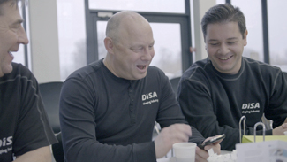 René Stegger fra Disa tester den nye app